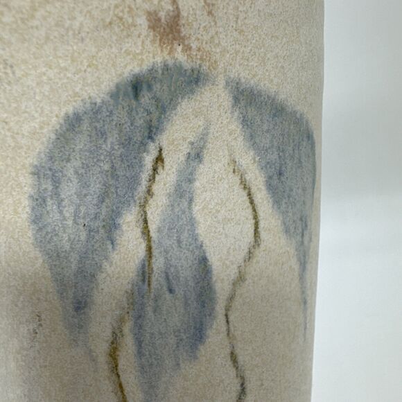 MCM Eames Era Ceramic Pottery Signed MARCIA HALPERN 9.5hx 4w Muted Floral‎ EUC - Picture 9 of 9